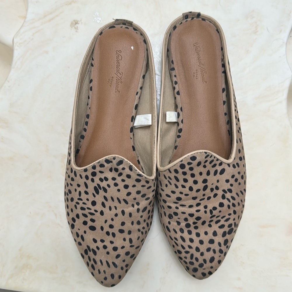 Printed Suede Mule Shoes